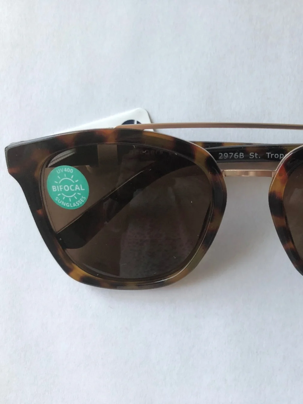 NEW ST. TROPEZ TORTOISE PEEPERS UV400 BIFOCAL SUN READERS +2.00